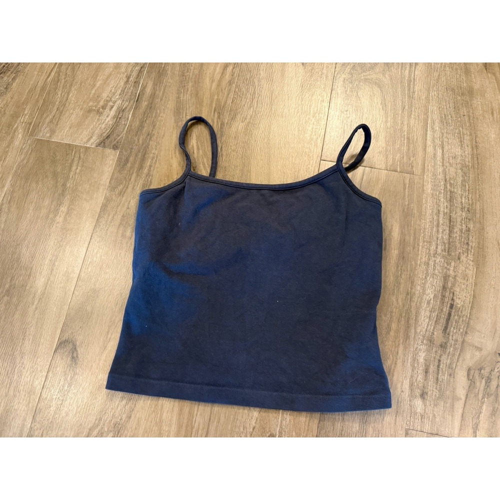 Los Angeles AMERICAN APPAREL Black spaghetti strap Tank Made In USA Small - Picture 1 of 6